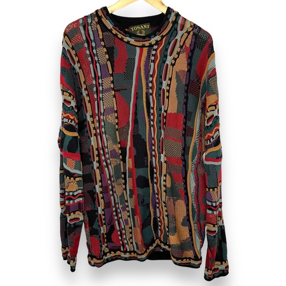 Tosani Colorful 3D Knit Crew Neck Sweater - Picture 5 of 10